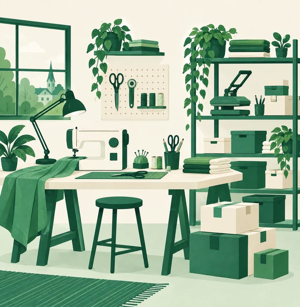 Petit atelier où de l’équipement s’est ajouté au fil des années